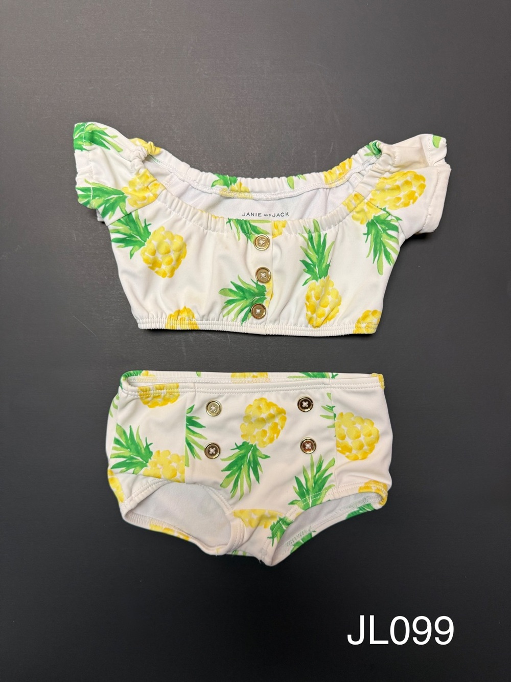Janie and Jack Pineapple 2 Piece Swimsuit Baby Girl 3-6M